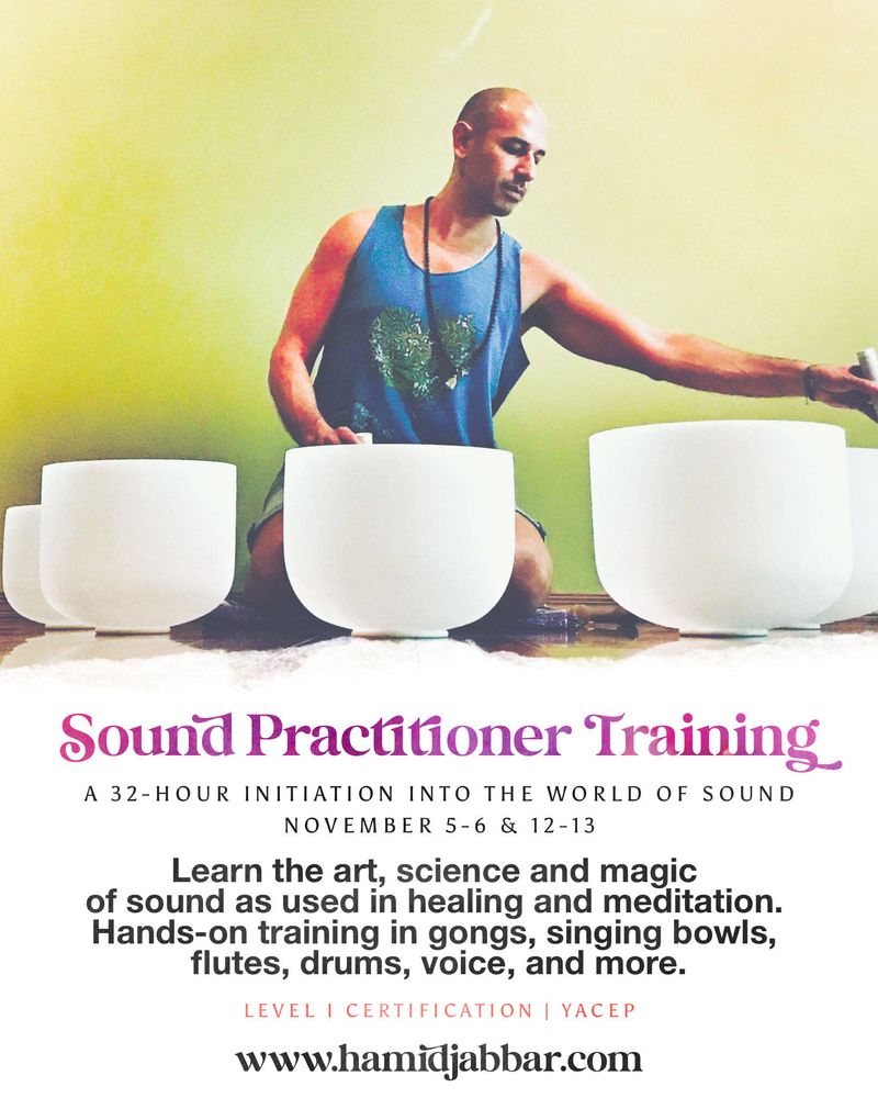 Flier for Sound Practitioner Training, November 5, 6, 12 and 13